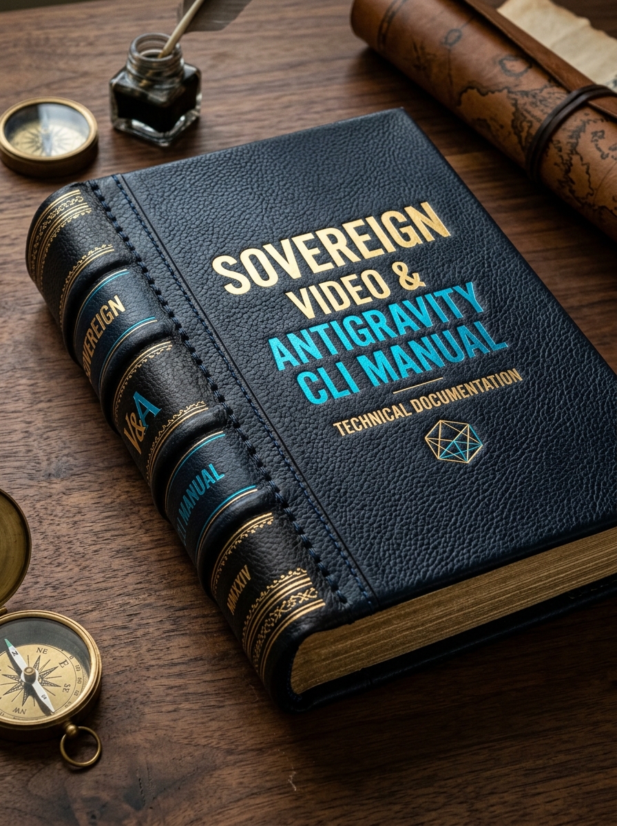 Sovereign Video & Antigravity CLI Manual 3D Leather Cover